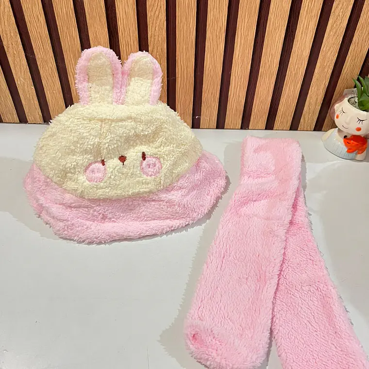 SOMBRERITO CON BUFANDA PARA NIÑOS 3D ANIMALITOS MOD# 711 8