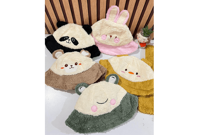 SOMBRERITO CON BUFANDA PARA NIÑOS 3D ANIMALITOS MOD# 711
