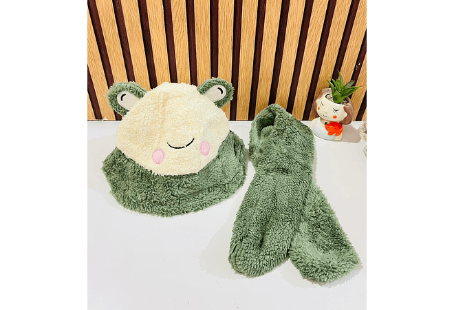 SOMBRERITO CON BUFANDA PARA NIÑOS 3D ANIMALITOS MOD# 711