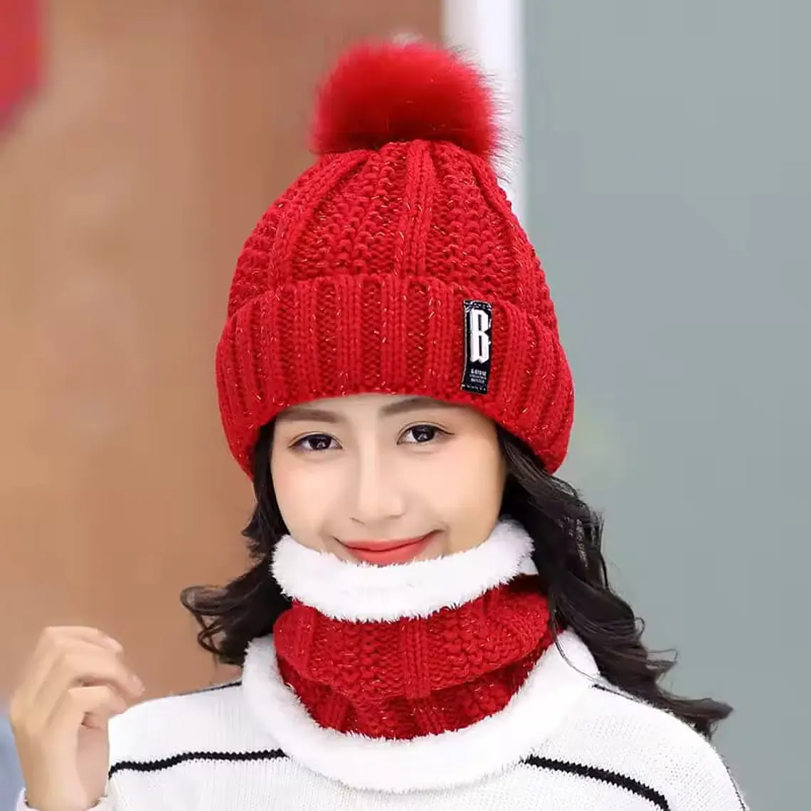GORRO CON BUFANDA JUVENIL/ADULTO DAMA MOD# 706 🧣 4