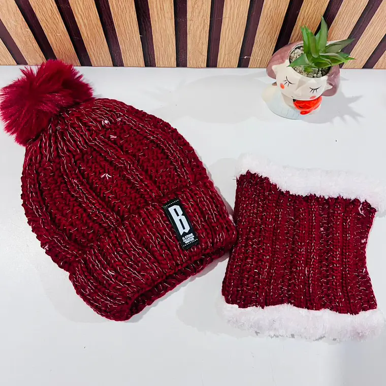 GORRO CON BUFANDA JUVENIL/ADULTO DAMA MOD# 706 🧣 10