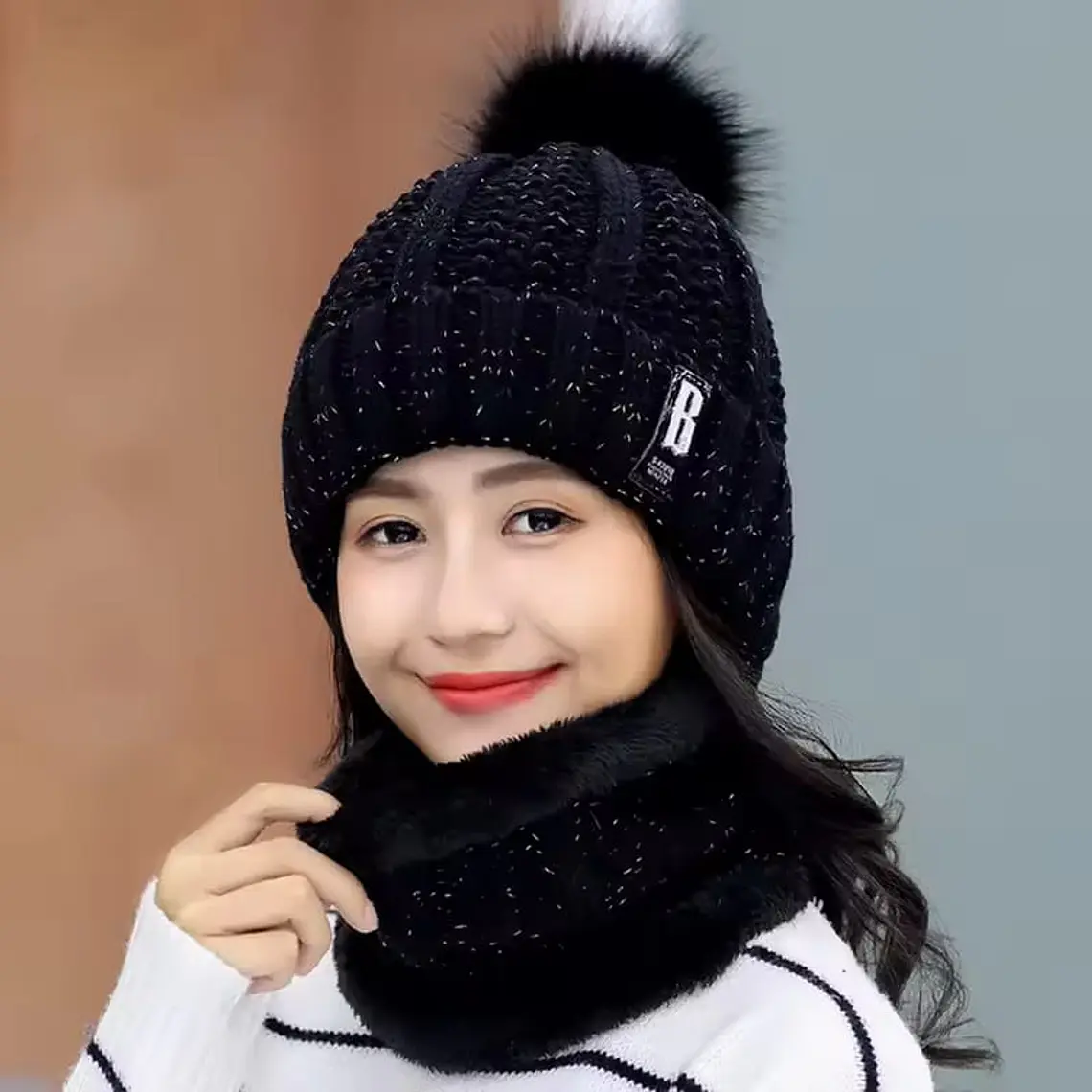 GORRO CON BUFANDA JUVENIL/ADULTO DAMA MOD# 706 🧣 1
