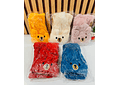 GORRO INFANTIL CON POMPÓN Y BUFANDA DISEÑO OSITO 3D MOD# 700