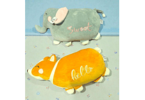 PELUCHE ALMOHADA CON FRAZADA (ELEFANTE O PERRITO) MOD#328AER Y L95-328H 🐕 🐘