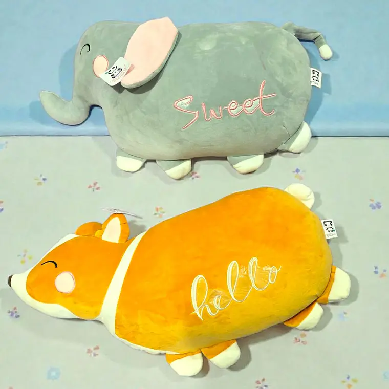 PELUCHE ALMOHADA CON FRAZADA (ELEFANTE O PERRITO) MOD#328AER Y L95-328H 🐕 🐘 1