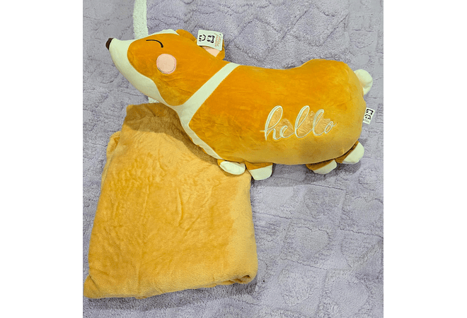 PELUCHE ALMOHADA CON FRAZADA (ELEFANTE O PERRITO) MOD#328AER Y L95-328H 🐕 🐘