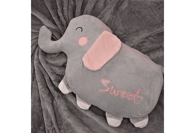 PELUCHE ALMOHADA CON FRAZADA (ELEFANTE O PERRITO) MOD#328AER Y L95-328H 🐕 🐘