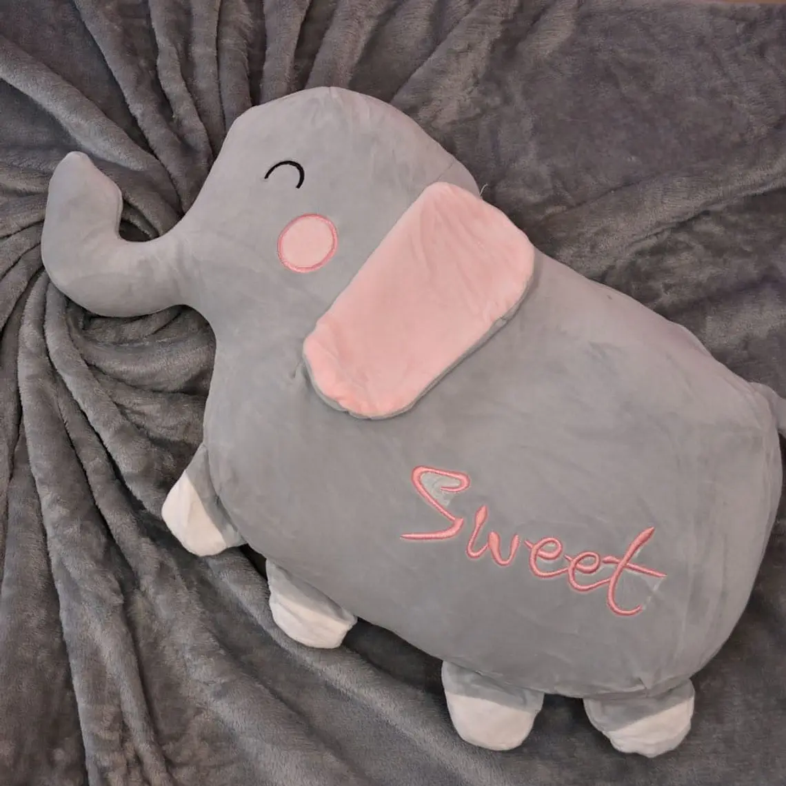 PELUCHE ALMOHADA CON FRAZADA (ELEFANTE O PERRITO) MOD#328AER Y L95-328H 🐕 🐘 5