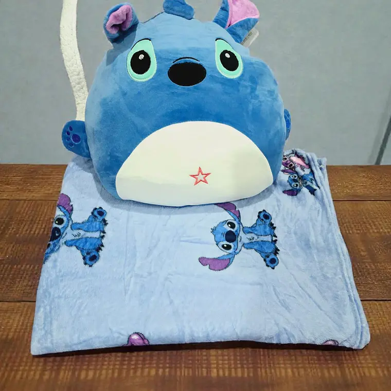 PELUCHE ALMOHADA STITCH CON FRAZADA MOD# 328ABN 4