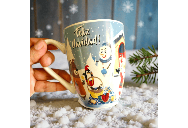 TAZA DISEÑO NAVIDEÑO DE 350ML MOD# 24D6724523 ☃️🎄