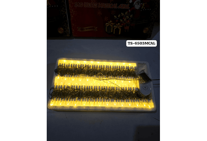 10 MTS SERIE MÚSICAL LUZ CÁLIDA, BLANCA, AZUL O ROSA MOD# TS-6503MB, MCAL,MAY,MR O MC