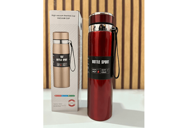 TERMO VACUUM DE 1000 ML/COLORES METÁLICOS MOD # 1803