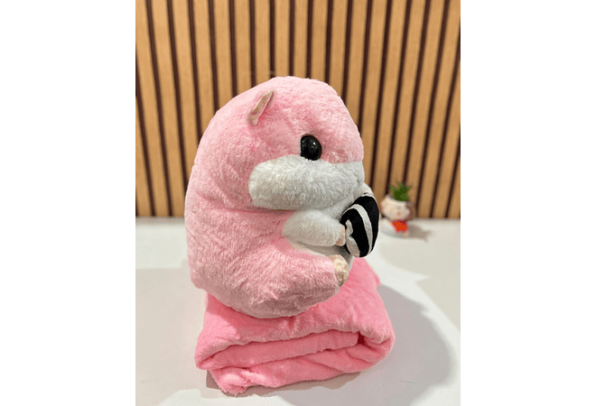 PELUCHE DISEÑO HAMSTER CON FRAZADA MOD# 017 🐿️