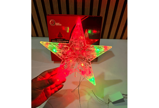 ESTRELLA PARA DECORAR LUZ DE COLORES MOD# TS-7031C💫