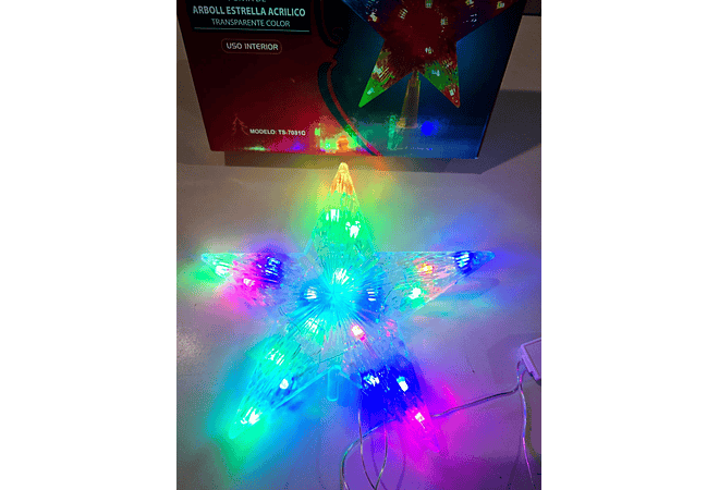 ESTRELLA PARA DECORAR LUZ DE COLORES MOD# TS-7031C💫