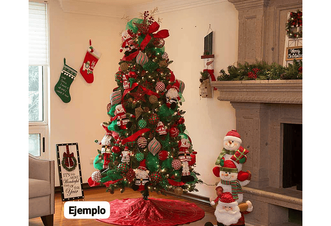 CAJITA EN FORMA DE CASITA CON 19 ADORNOS NAVIDEÑOS MOD# N2412-10X83  🪻❄️