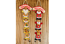 COLGANTE LARGO NAVIDEÑO DE 3 FIGURAS mod#FL15-5T88