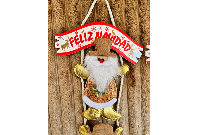 COLGANTE LARGO NAVIDEÑO DE 3 FIGURAS mod#FL15-5T88