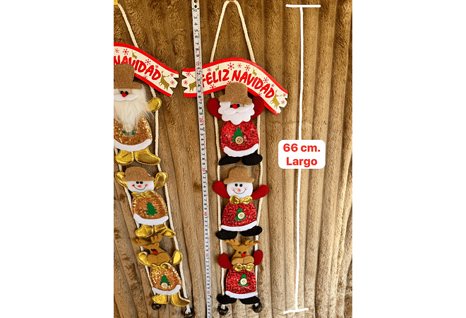 COLGANTE LARGO NAVIDEÑO DE 3 FIGURAS mod#FL15-5T88