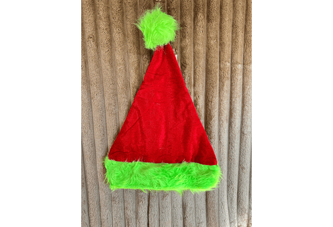 GORRO ROJO CON VERDE SANTA MOD# GRNA-WX30