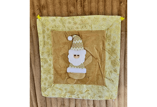 FUNDA NAVIDEÑA DORADA SANTA, RENO O MUÑECO MOD# NH31-6X08