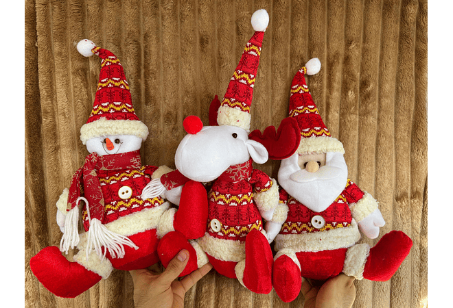 FIGURA PELUCHE SANTA, RENO O MUÑECO  MOD# 45PN1-9X18