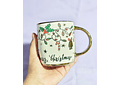 TAZA 350ML CERAMICA GRUESA  MERRY CHRISTMAS MOD# 287-821 🎄  (sin caja)
