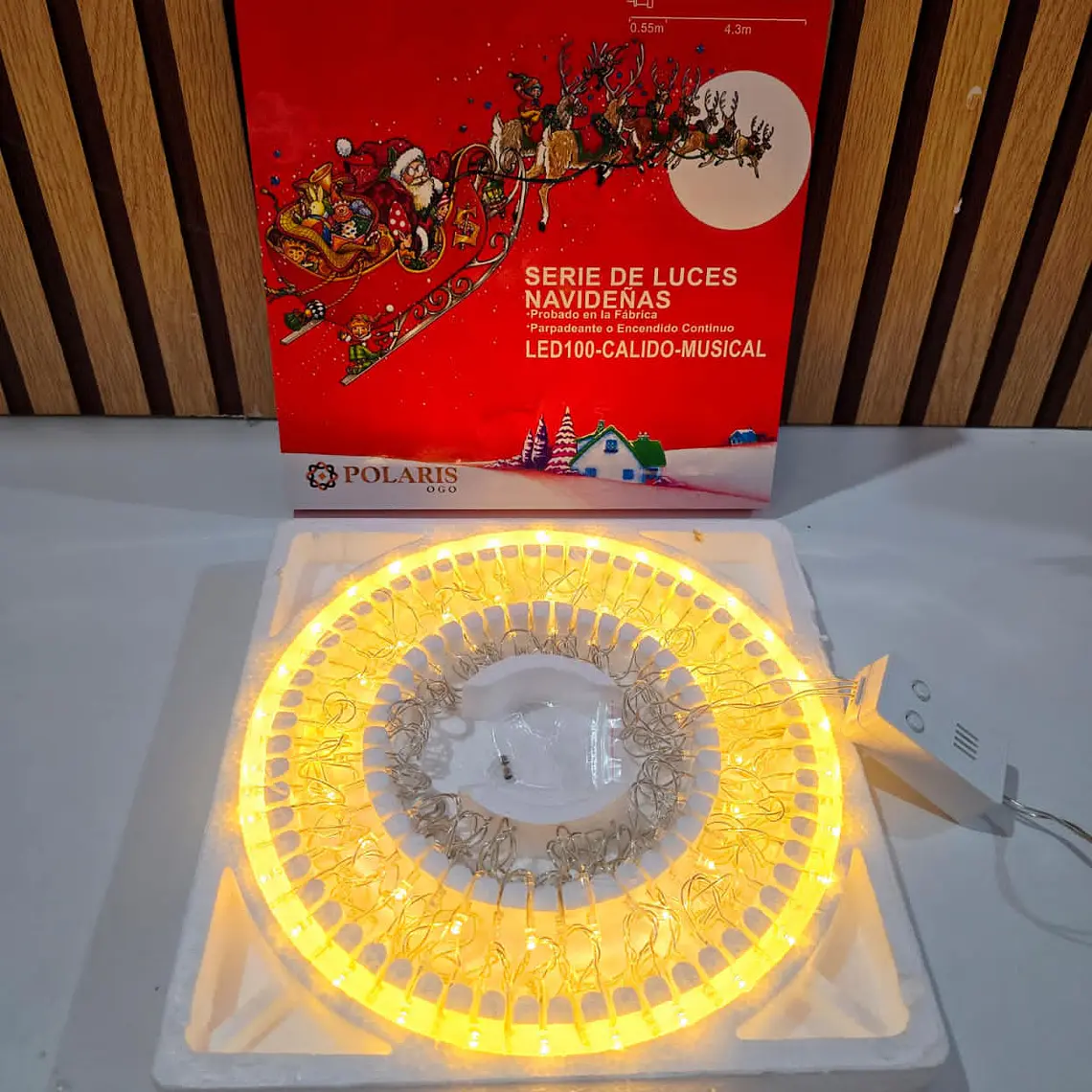 4 MTS SERIE MÚSICAL NAVIDEÑA POLARIS COLOR BLANCO FRÍO ó CALIDO (100 LUCES) MOD# LED-100-BLANCO Ó CALIDO ❄️☃️ 2