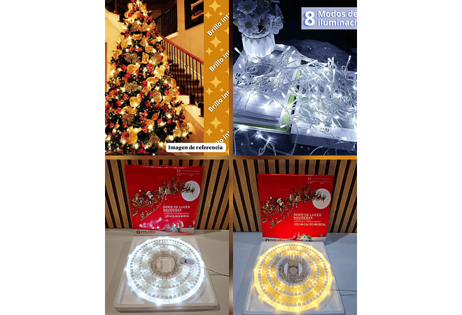 6 MTS SERIE NAVIDEÑA POLARIS MÚSICAL LUZ CALIDA Y BLANCO FRÍO (140 LUCES) MOD# LED-140-CALIDO O 140-BLANCO ❄️🎄