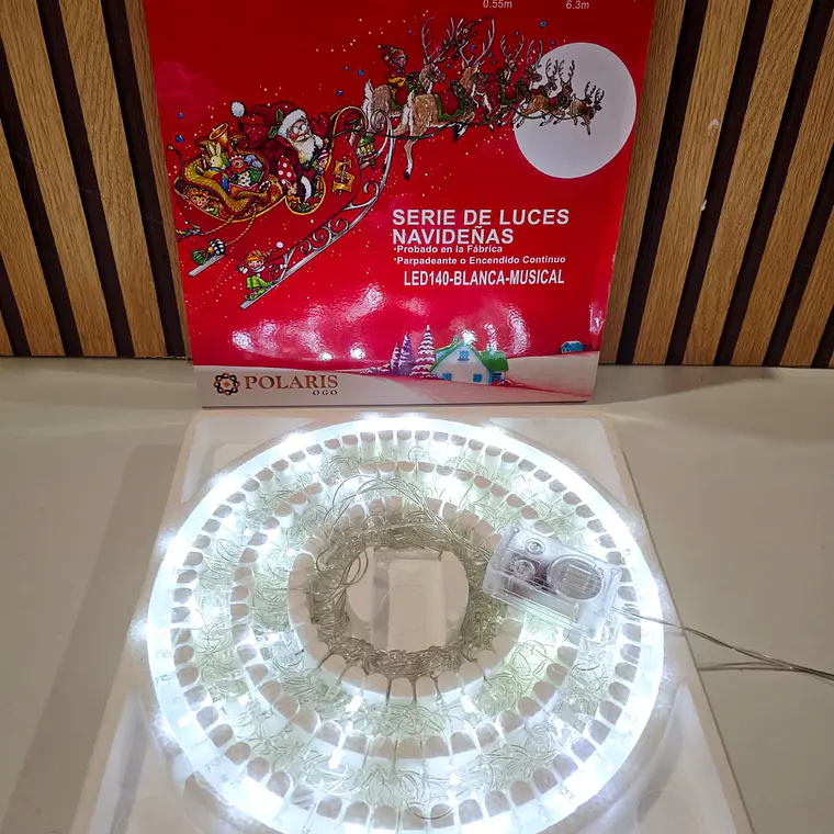 6 MTS SERIE NAVIDEÑA POLARIS MÚSICAL LUZ CALIDA Y BLANCO FRÍO (140 LUCES) MOD# LED-140-CALIDO O 140-BLANCO ❄️🎄 2