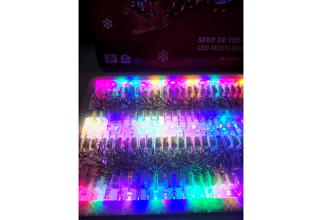 5 MTS SERIE NAVIDEÑA POLARIS MÚSICAL DE COLORES (100 LUCES) MOD# PO-100ST-MULTI ❄️☃️