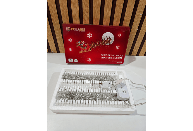 5 MTS SERIE NAVIDEÑA POLARIS MÚSICAL DE COLORES (100 LUCES) MOD# PO-100ST-MULTI ❄️☃️