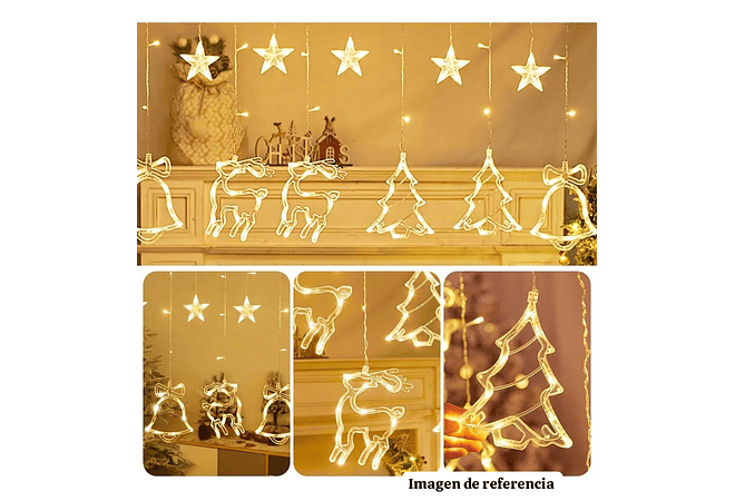 3 MTS CASCADA DIAMANTE FIGURAS RENO, CAMPANA CALIDA MOD# 352-045 