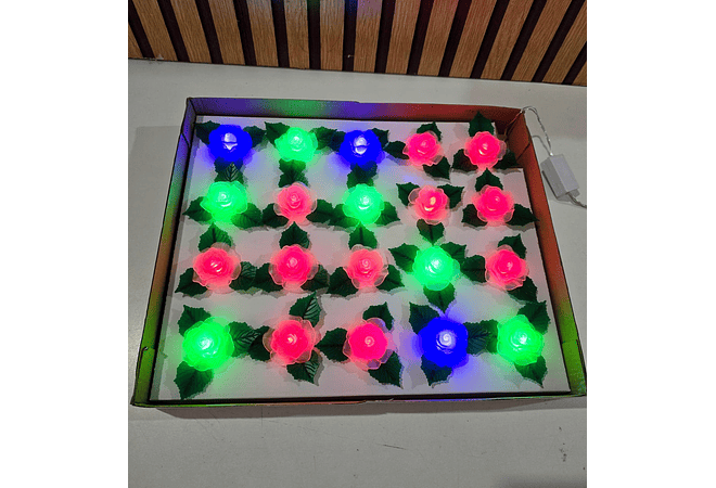 14 MTS SERIE ROSAS CON LUZ LED (COLORES, ROJAS, ROSAS)MOD# TS-7237C, TS-6066RJ O TS-2237RJ