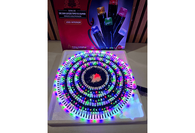 14 MTS SERIE ZHU GUANG  DE COLORES V3 200 LUCES MOD# TS-66015C 🎄✨