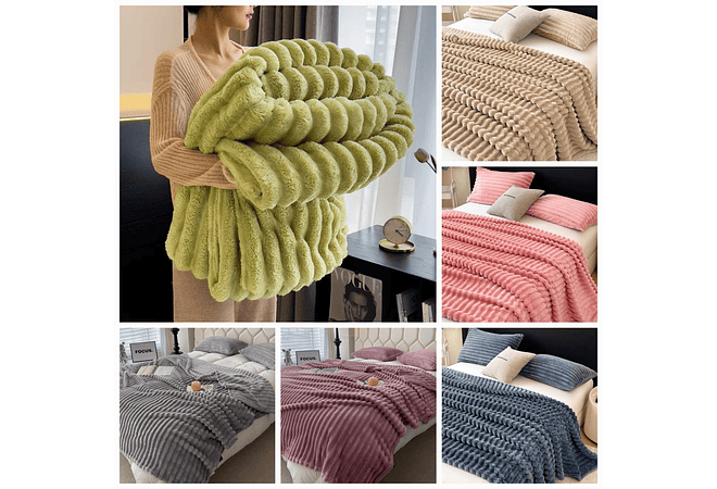 FRAZADA COLORES LISOS MATRIMONIAL 270 X 185CM (CON BOLSA)