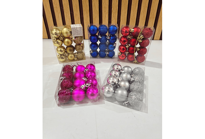 CAJITA CON 12 ESFERITAS NAVIDEÑAS MOD# 12B-1