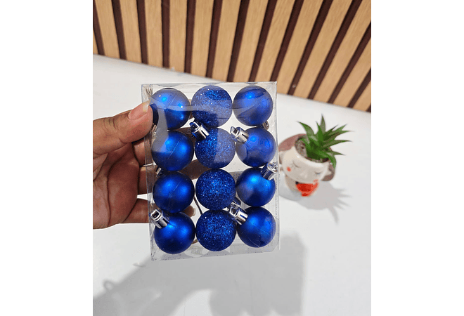 CAJITA CON 12 ESFERITAS NAVIDEÑAS MOD# 12B-1