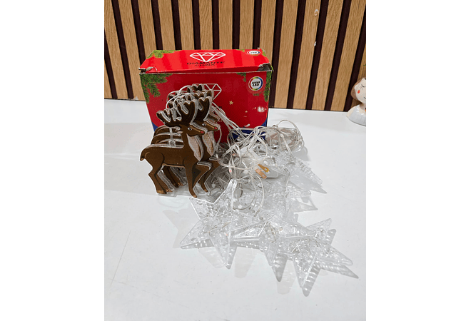 3MTS LUCES COLGANTES DIAMANTE RENO ESTRELLAS COLORES MOD# 352-018 ❄️ (en caja)