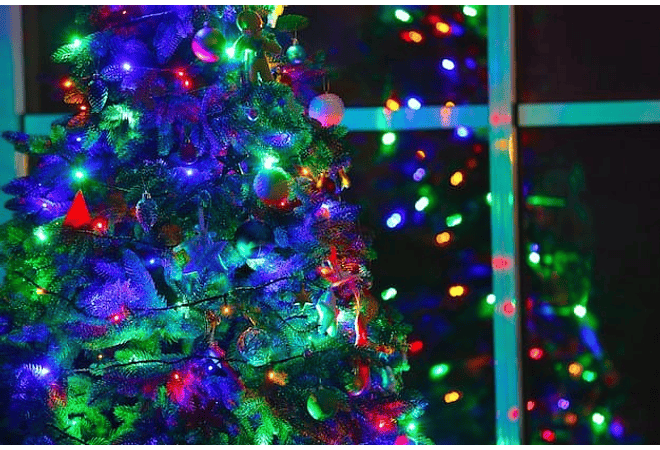 6 MTS SERIE NAVIDEÑA POLARIS MÚSICAL DE COLORES (140 LUCES) MOD# PO-14063T-MULTI  💫