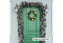 CORONA NAVIDEÑA PARA DECORAR(VERDE LISA)