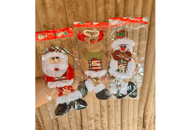 COLGANTE PERSONAJE NAVIDEÑO CON BOTÓN MOD# N2487-1X41