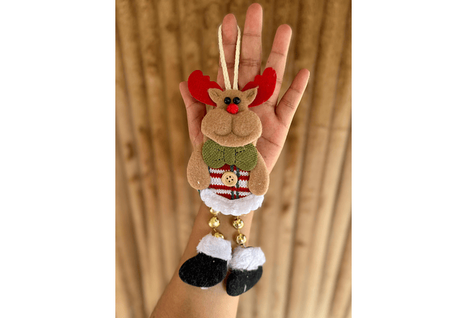 COLGANTE PERSONAJE NAVIDEÑO CON BOTÓN MOD# N2487-1X41