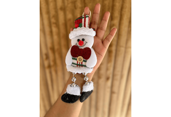 COLGANTE PERSONAJE NAVIDEÑO CON BOTÓN MOD# N2487-1X41