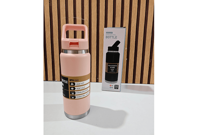 TERMO CON AGARRADERA DE 800 ML(STAINLESS STEEL) MOD# FAB-5