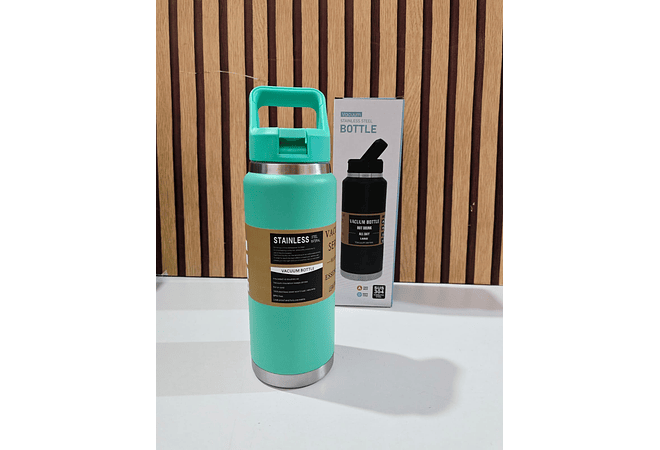 TERMO CON AGARRADERA DE 800 ML(STAINLESS STEEL) MOD# FAB-5