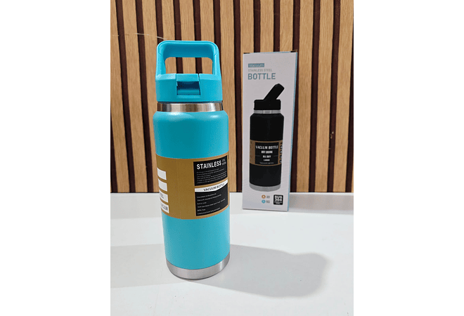 TERMO CON AGARRADERA DE 800 ML(STAINLESS STEEL) MOD# FAB-5