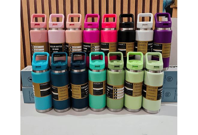 TERMO CON AGARRADERA DE 800 ML(STAINLESS STEEL) MOD# FAB-5