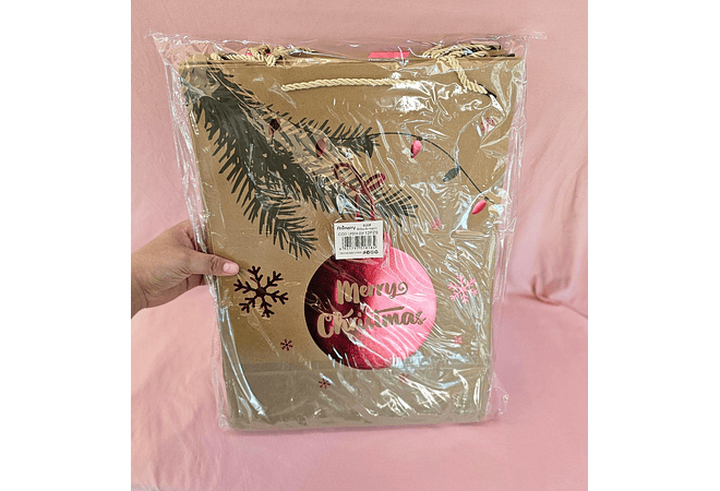 DOCENA DE  BOLSAS PARA REGALO DISEÑO NAVIDAD (CHICA MEDIANA O GRANDE) # LPD04-222 -223 - 224🎄 🎁🛍️