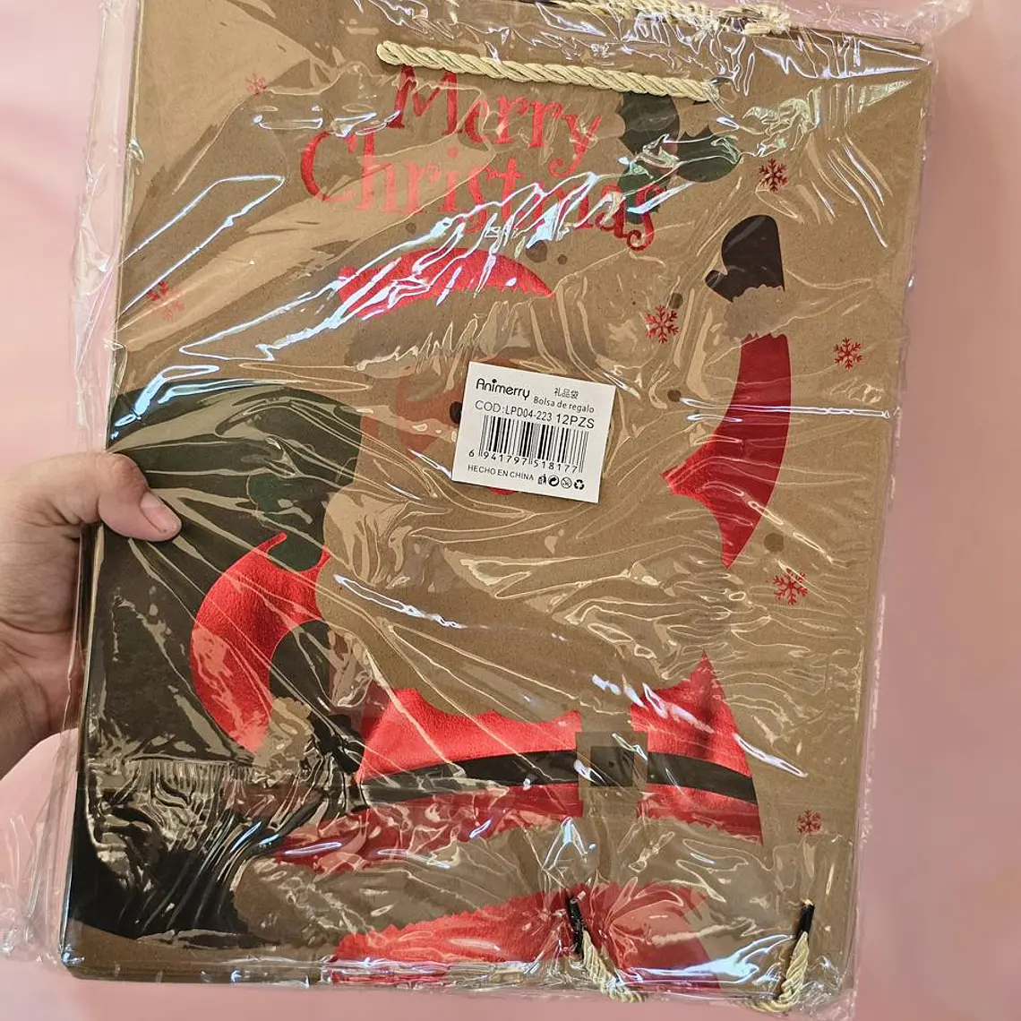 DOCENA DE  BOLSAS PARA REGALO DISEÑO NAVIDAD (CHICA MEDIANA O GRANDE) # LPD04-222 -223 - 224🎄 🎁🛍️ 7